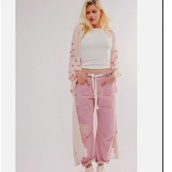 Free People Laurel Canyon Printed Rose Kimono Duster NWOT - Picture 1 of 5